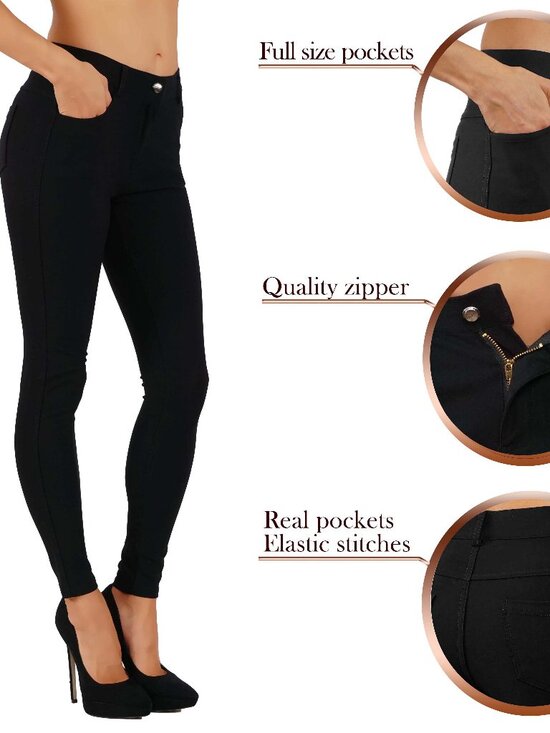 Yelete Pants - NWT Casual Office Pants Slim Women's Jean Look Buttery Soft Jeggings 01